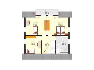 Fertighaus Lasse von Zimmermann Haus, Satteldach-Klassiker Grundriss 2