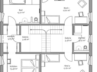 Fertighaus LaTosca Magnolie von FischerHaus Ausbauhaus ab 173915€, Stadtvilla Grundriss 2