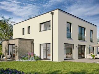 Massivhaus Bauhaus 245 von Lechner Massivhaus, Cubushaus Außenansicht 1