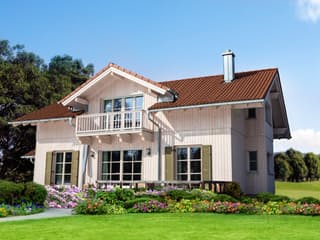 Fertighaus Lechsee von ISARTALER HOLZHAUS Schlüsselfertig ab 269000€, Satteldach-Klassiker Außenansicht 1