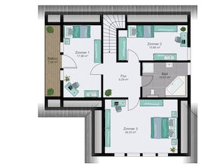Fertighaus Leipzig von STREIF Haus, Satteldach-Klassiker Grundriss 2