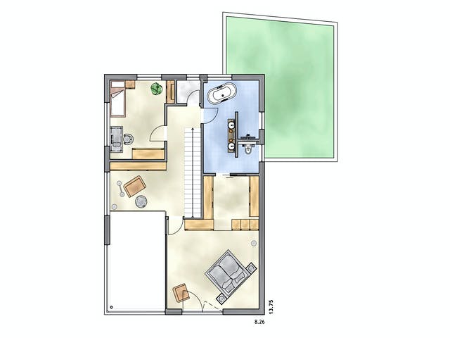 Fertighaus Haus Alex von Leitsch Haus, Satteldach-Klassiker Grundriss 2