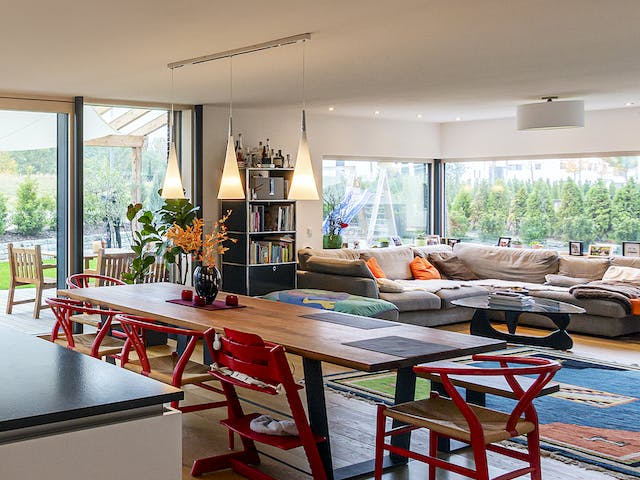 Fertighaus Haus Fizz von Leitsch Haus, Pultdachhaus Innenansicht 1
