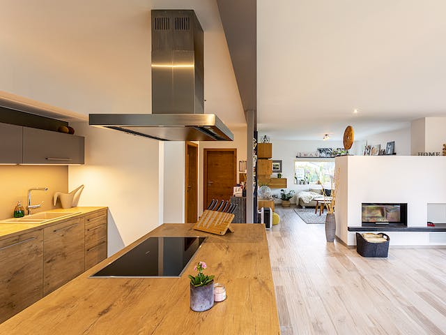 Fertighaus Haus Martin von Leitsch Haus, Pultdachhaus Innenansicht 2