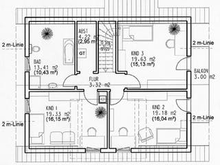 Fertighaus Lemberg von Keitel-Haus, Satteldach-Klassiker Grundriss 2