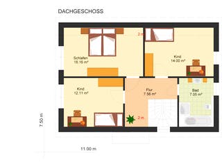 Fertighaus Lena 130 von Klaus Kowalski Immobilien Schlüsselfertig ab 166398€, Satteldach-Klassiker Grundriss 1