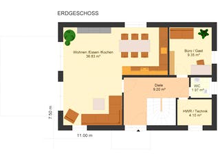 Fertighaus Lena 130 von Klaus Kowalski Immobilien Schlüsselfertig ab 166398€, Satteldach-Klassiker Grundriss 2