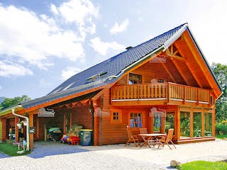 Blockhaus Alicante von LéonWood® Holz-Blockhaus Bausatzhaus ab 164147€, Blockhaus Außenansicht 3