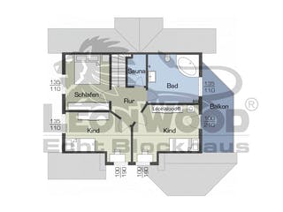 Blockhaus Alicante von LéonWood® Holz-Blockhaus Bausatzhaus ab 164147€, Blockhaus Grundriss 2