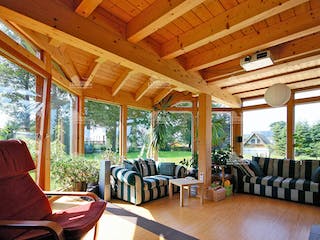 Blockhaus Alicante von LéonWood® Holz-Blockhaus Bausatzhaus ab 164147€, Blockhaus Innenansicht 1