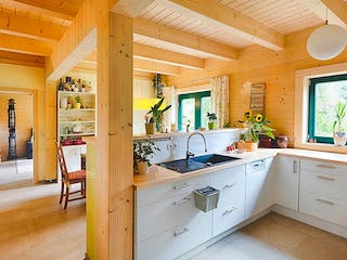 Blockhaus Alpina One von LéonWood® Holz-Blockhaus Bausatzhaus ab 134566€, Blockhaus Innenansicht 5