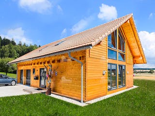 Blockhaus Ancona von LéonWood® Holz-Blockhaus Bausatzhaus ab 176659€, Blockhaus Außenansicht 1