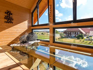 Blockhaus Ancona von LéonWood® Holz-Blockhaus Bausatzhaus ab 176659€, Blockhaus Innenansicht 5