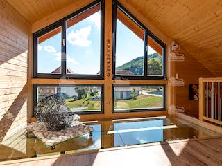 Blockhaus Ancona von LéonWood® Holz-Blockhaus Bausatzhaus ab 176659€, Blockhaus Innenansicht 6