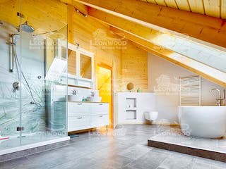 Blockhaus Canada von LéonWood® Holz-Blockhaus Bausatzhaus ab 114900€, Blockhaus Innenansicht 6