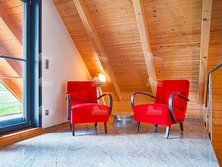 Blockhaus Classic 150 von LéonWood® Holz-Blockhaus Bausatzhaus ab 156365€, Blockhaus Innenansicht 6