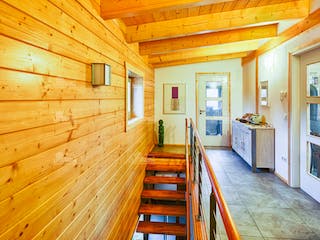 Blockhaus Cubus 130 von LéonWood® Holz-Blockhaus Bausatzhaus ab 151798€, Blockhaus Innenansicht 4