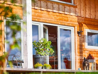 Blockhaus Espoo 108 von LéonWood® Holz-Blockhaus Bausatzhaus ab 150567€, Blockhaus Außenansicht 4