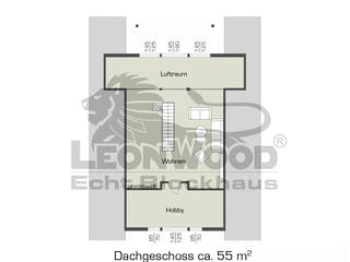 Blockhaus Espoo 108 von LéonWood® Holz-Blockhaus Bausatzhaus ab 150567€, Blockhaus Grundriss 2