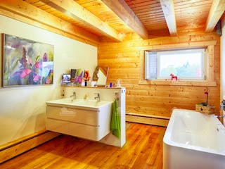 Blockhaus Espoo 108 von LéonWood® Holz-Blockhaus Bausatzhaus ab 150567€, Blockhaus Innenansicht 6