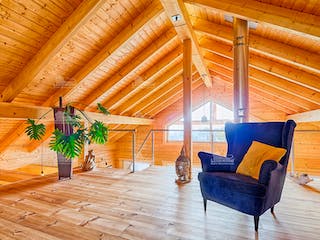 Blockhaus Espoo 108 von LéonWood® Holz-Blockhaus Bausatzhaus ab 150567€, Blockhaus Innenansicht 8