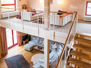 Blockhaus Falcon Grey von LéonWood® Holz-Blockhaus Bausatzhaus ab 193293€, Blockhaus Innenansicht 3