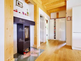 Blockhaus Flatwood Green 90 von LéonWood® Holz-Blockhaus Bausatzhaus ab 120466€, Blockhaus Innenansicht 1