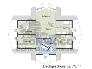 Blockhaus Kodiak Country von LéonWood® Holz-Blockhaus Bausatzhaus ab 197056€, Blockhaus Grundriss 2