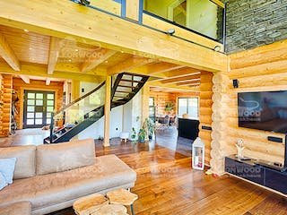 Blockhaus Kodiak Country von LéonWood® Holz-Blockhaus Bausatzhaus ab 197056€, Blockhaus Innenansicht 2