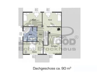 Blockhaus Lapin Kulta von LéonWood® Holz-Blockhaus Bausatzhaus ab 195802€, Blockhaus Grundriss 2