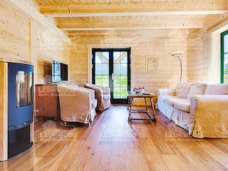 Blockhaus Vikkinghus von LéonWood® Holz-Blockhaus Bausatzhaus ab 153900€, Blockhaus Innenansicht 1