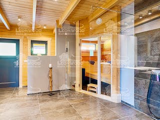 Blockhaus Westwind von LéonWood® Holz-Blockhaus Bausatzhaus ab 131708€, Blockhaus Innenansicht 4