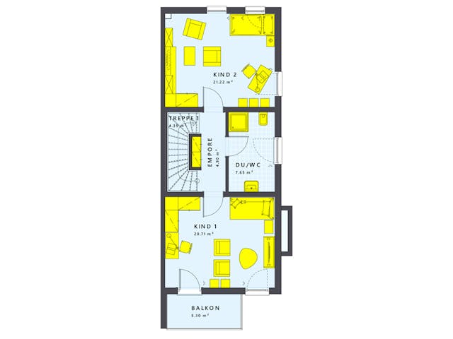 Fertighaus Solution 117 XL V4 von Living Fertighaus Schlüsselfertig ab 401560€, Satteldach-Klassiker Grundriss 2