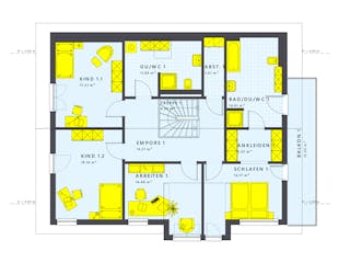 Fertighaus SOLUTION 230 V4 von Living Fertighaus Schlüsselfertig ab 538329€, Satteldach-Klassiker Grundriss 2