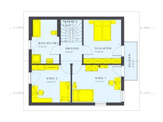 Fertighaus SUNSHINE 136 V4 von Living Fertighaus Schlüsselfertig ab 316704€, Satteldach-Klassiker Innenansicht 2