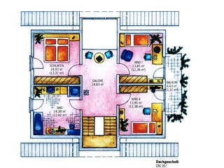 Fertighaus Lichtenau 158 von Keitel-Haus, Satteldach-Klassiker Grundriss 2