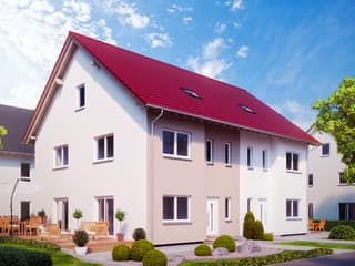 Fertighaus LifeStyle 12 von massa haus Ausbauhaus ab 84999€, Satteldach-Klassiker Außenansicht 1