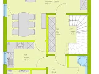 Fertighaus LifeStyle 12 von massa haus Ausbauhaus ab 84999€, Satteldach-Klassiker Grundriss 2