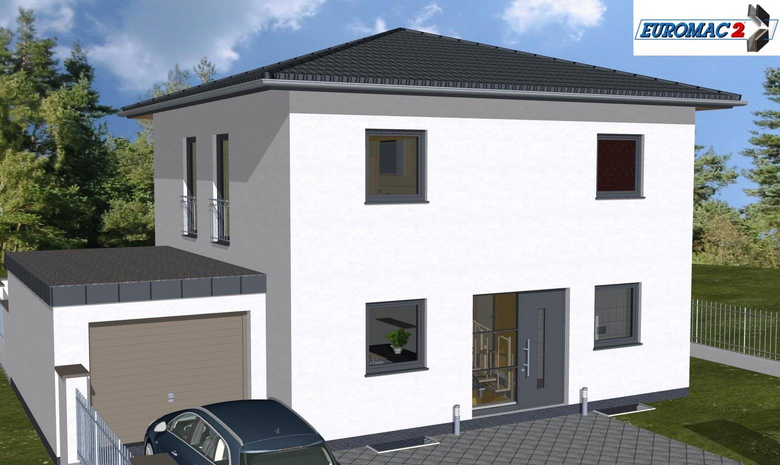 Massivhaus Lifestyle 135 ZD von EUROMAC 2 S.A.S. Bausatzhaus ab 36870€, Stadtvilla Außenansicht 1