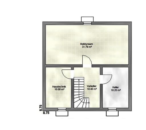 Massivhaus Lifestyle 135 ZD von EUROMAC 2 Bausatzhaus ab 36870€, Stadtvilla Grundriss 3