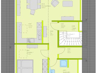 Fertighaus LifeStyle 13 von massa haus Ausbauhaus ab 89999€, Satteldach-Klassiker Grundriss 2