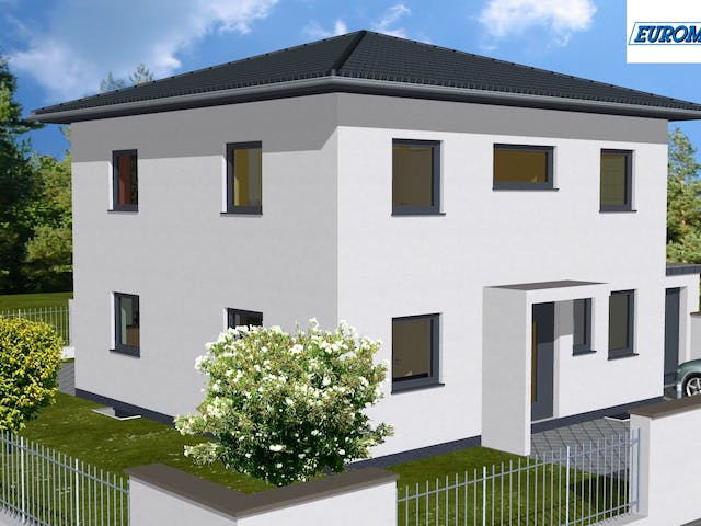 Massivhaus Lifestyle 145 ZD von EUROMAC 2 S.A.S. Bausatzhaus ab 42063€, Stadtvilla Außenansicht 1