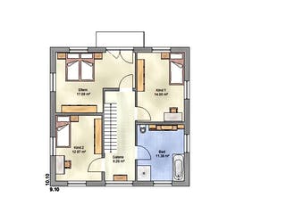 Massivhaus Lifestyle 145 ZD von EUROMAC 2 S.A.S. Bausatzhaus ab 42063€, Stadtvilla Grundriss 1