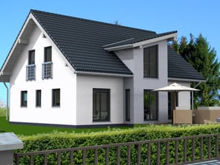 Fertighaus Lifestyle 160 von Suckfüll Energiesparhaus Schlüsselfertig ab 191130€, Satteldach-Klassiker Außenansicht 1