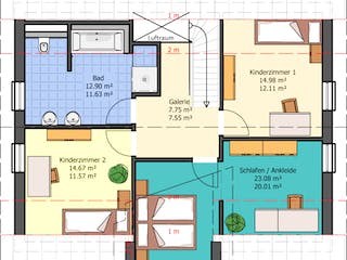 Fertighaus Lifestyle 160 von Suckfüll Energiesparhaus Schlüsselfertig ab 191130€, Satteldach-Klassiker Grundriss 1