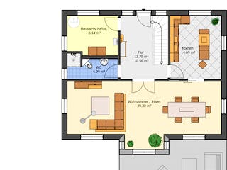 Fertighaus Lifestyle 160 von Suckfüll Energiesparhaus Schlüsselfertig ab 191130€, Satteldach-Klassiker Grundriss 2