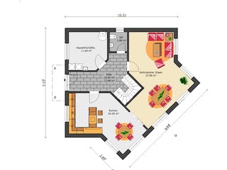 Fertighaus Lifestyle 174 von Suckfüll Energiesparhaus Schlüsselfertig ab 204430€, Satteldach-Klassiker Grundriss 2