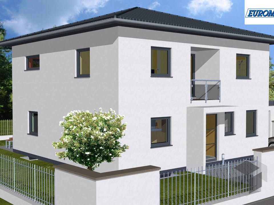 Massivhaus Lifestyle 180 ZD von EUROMAC 2 Bausatzhaus ab 47328€, Stadtvilla Außenansicht 1