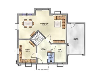 Massivhaus Lifestyle 180 ZD von EUROMAC 2 S.A.S. Bausatzhaus ab 47328€, Stadtvilla Grundriss 2
