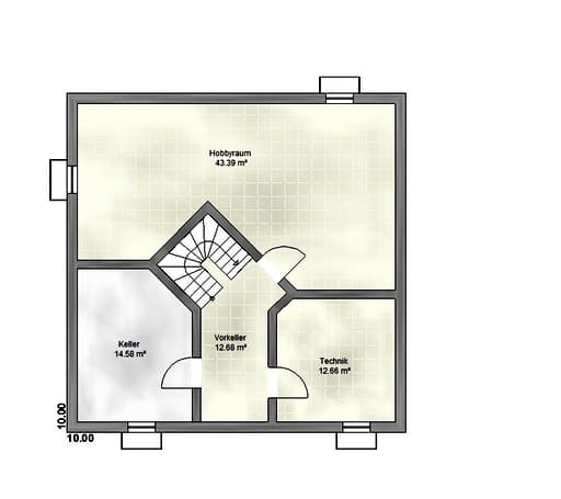Massivhaus Lifestyle 180 ZD von EUROMAC 2 Bausatzhaus ab 47328€, Stadtvilla Grundriss 3